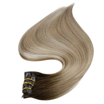 FShine PU Clip In Hair Extensions Clip in Hair Extensions #3/8/22 - FShine Shop